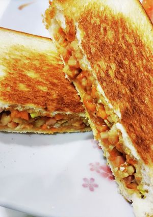 肉まん風ホットサンド-レシピのメイン写真