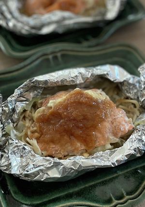 簡単 放置 鮭の味噌バターホイル焼き-レシピのメイン写真