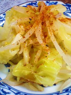 ポン酢・七味・もやし・キャベツ-レシピのメイン写真