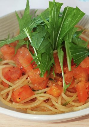 トマトと水菜のパスタ-レシピのメイン写真