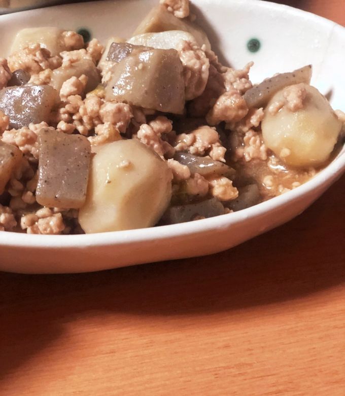 里芋とこんにゃくとひき肉のあんかけ-レシピのメイン写真
