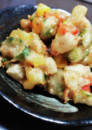 簡単♪彩り野菜のゴロゴロかき揚げ-レシピのメイン写真