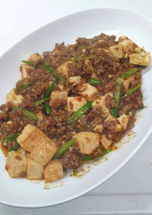こぶみかんの葉がアクセントの麻婆豆腐-レシピのメイン写真