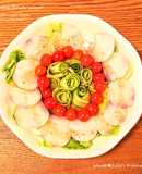 蓮の花のような薄ピンクの花弁❤蕪サラダ