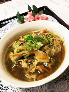 舞茸カレー蕎麦!我が家の年越し蕎麦-レシピのメイン写真