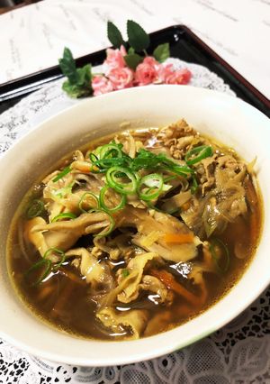舞茸カレー蕎麦!我が家の年越し蕎麦-レシピのメイン写真