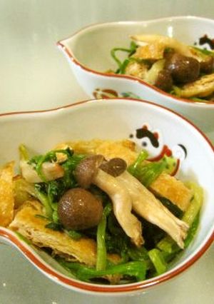 芹、油揚げ、きのこのおひたし-レシピのメイン写真