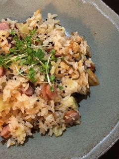 さつまいもとソーセージの塩昆布炊込みご飯-レシピのメイン写真