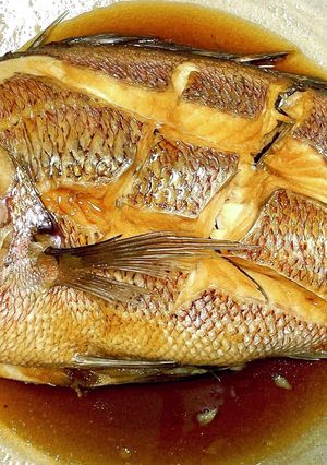 フライパンＤＥ作る！めで鯛！鯛の姿煮-レシピのメイン写真