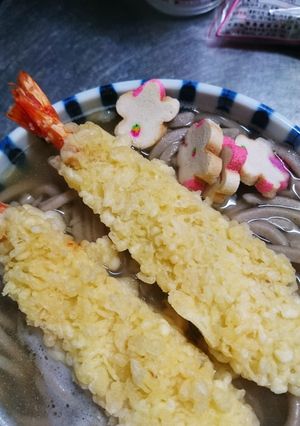 海老天だけの年越し蕎麦です-レシピのメイン写真