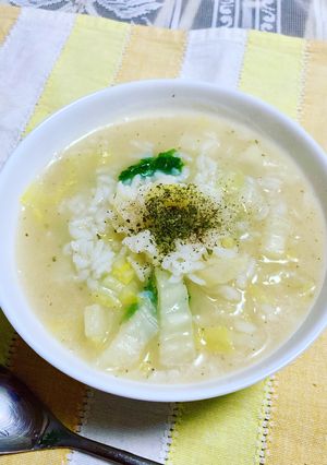 あっさり♪白菜の白味噌リゾット-レシピのメイン写真