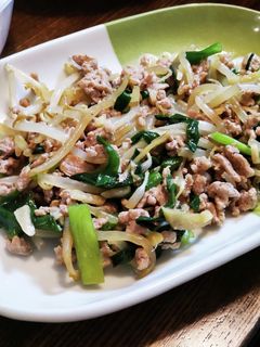 簡単☆ひき肉のニラもやし炒め-レシピのメイン写真