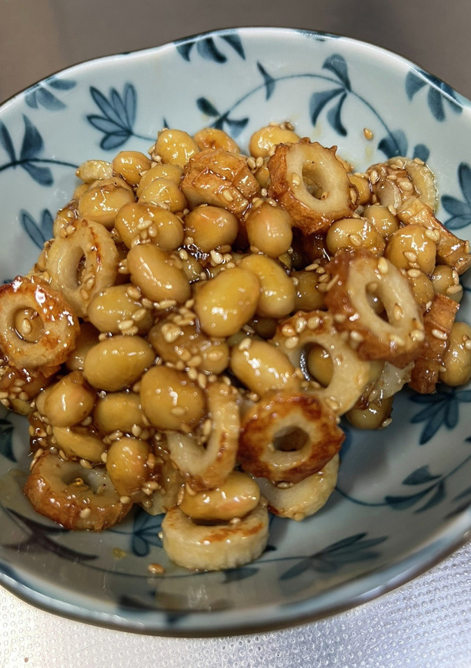 ちくわと水煮大豆の甘辛炒めがたまらん➰♪-レシピのメイン写真