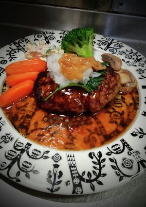 おろしナメ茸ハンバーグ❨(@≧↺≦@)❩-レシピのメイン写真