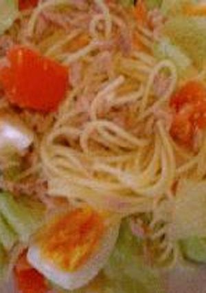 ツナのうまみの冷たいパスタ-レシピのメイン写真