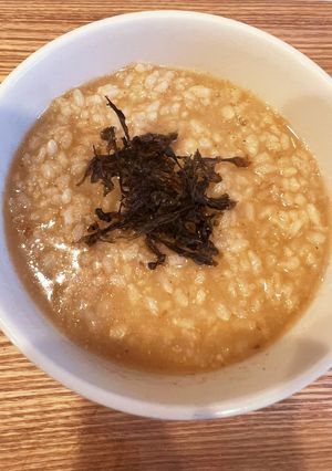 お雑煮の残り汁で玄米雑炊-レシピのメイン写真