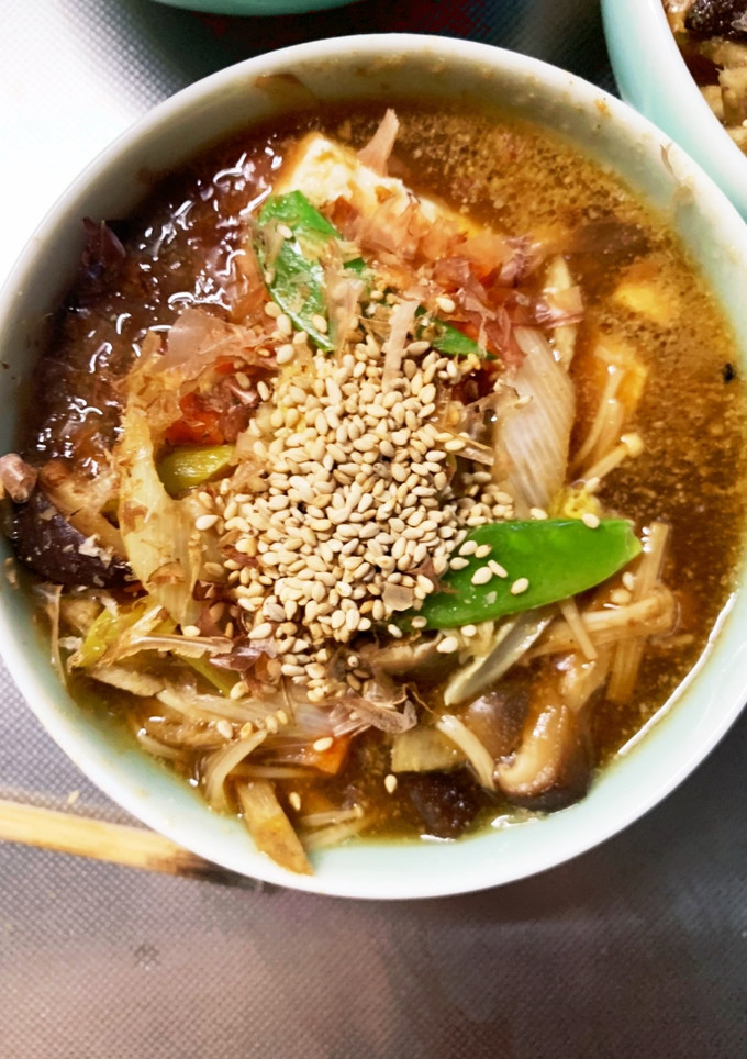 年越しに全てレンジきのこオイ酢あん湯豆腐-レシピのメイン写真