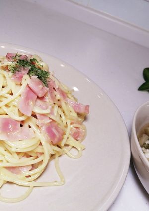 カルボナーラと野菜スープ-レシピのメイン写真