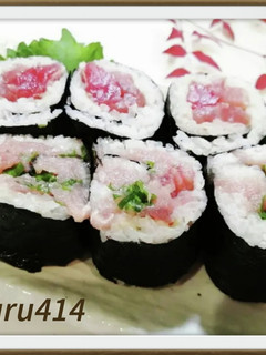 巻きすいらずの中巻ハーフ ねぎとろ 鉄火-レシピのメイン写真