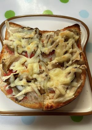 舞茸とサラダチキンのチーズトースト-レシピのメイン写真