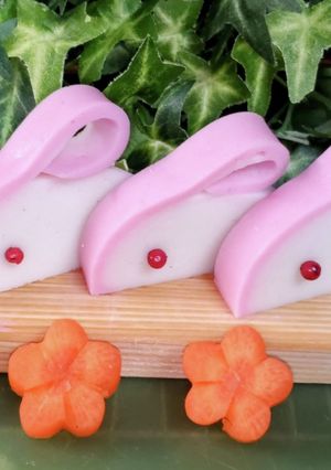 蒲鉾うさぎさんお目々としっぽが可愛い-レシピのメイン写真