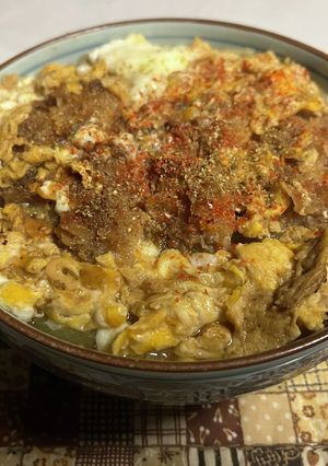 かつ丼…のように見せかけてかつとじそば-レシピのメイン写真