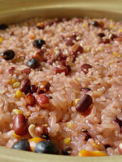 【土鍋】雑穀米入りのお赤飯-レシピのメイン写真