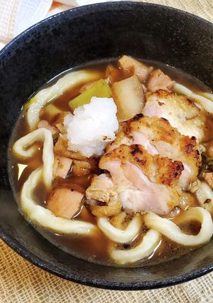 鶏肉で！うま味たっぷり鴨南蛮風うどん-レシピのメイン写真