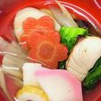 かつお菜(勝男菜)の入った博多雑煮