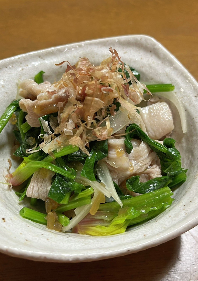 簡単！豚肉とほうれん草のポン酢和え-レシピのメイン写真