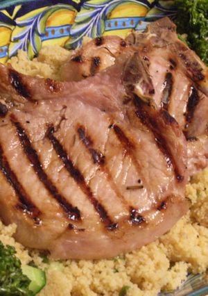 ポークチョップ・塩水に漬けてグリル-レシピのメイン写真