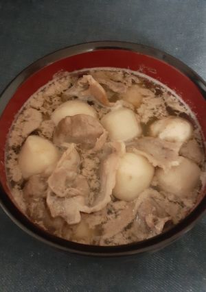 簡単★豚肉と里芋のレンチン煮付け-レシピのメイン写真