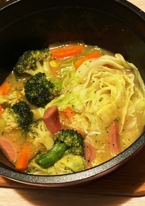 野菜たっぷりコーンスープ煮-レシピのメイン写真
