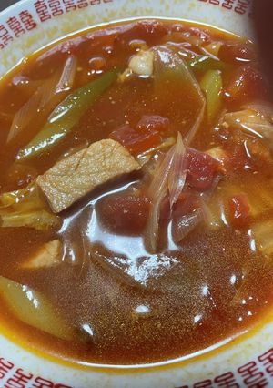 トマト缶でスープ あるもので-レシピのメイン写真
