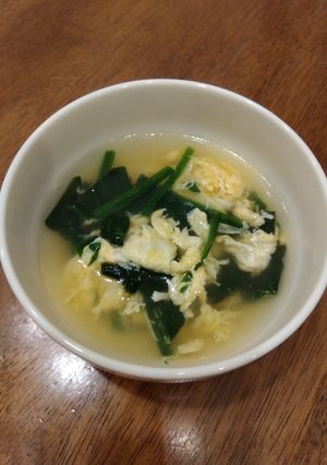 たまごとほうれん草の中華スープ-レシピのメイン写真