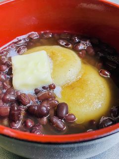 【バター焼き餅の・バターぜんざい】-レシピのメイン写真
