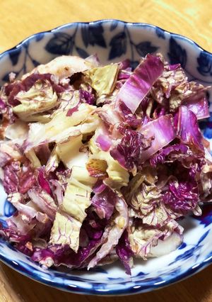 紫白菜が手に入ったので作ったサラダ-レシピのメイン写真