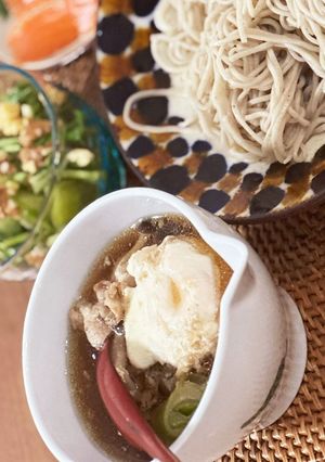 簡単！お蕎麦やうどんに！卵と豚肉のつけ汁-レシピのメイン写真
