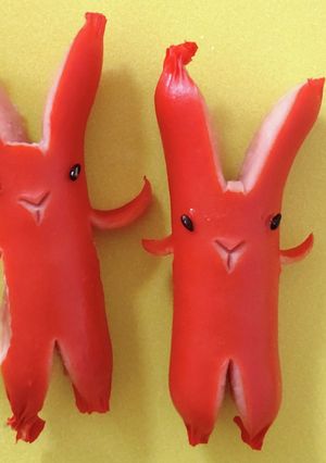 兎年のうさぎにナリキリったソーセー人-レシピのメイン写真