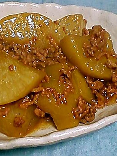 手軽にフライパンで大根と鶏ひき肉の炒め煮-レシピのメイン写真