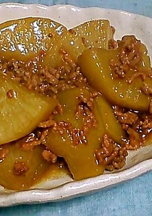 手軽にフライパンで大根と鶏ひき肉の炒め煮-レシピのメイン写真