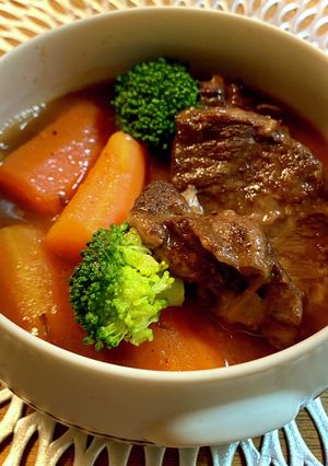 牛頰肉赤ワイン煮★本格　牛頰肉のシチュー-レシピのメイン写真