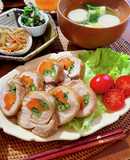 いんげんと人参のチキンロール♩