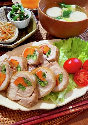いんげんと人参のチキンロール♩-レシピのメイン写真