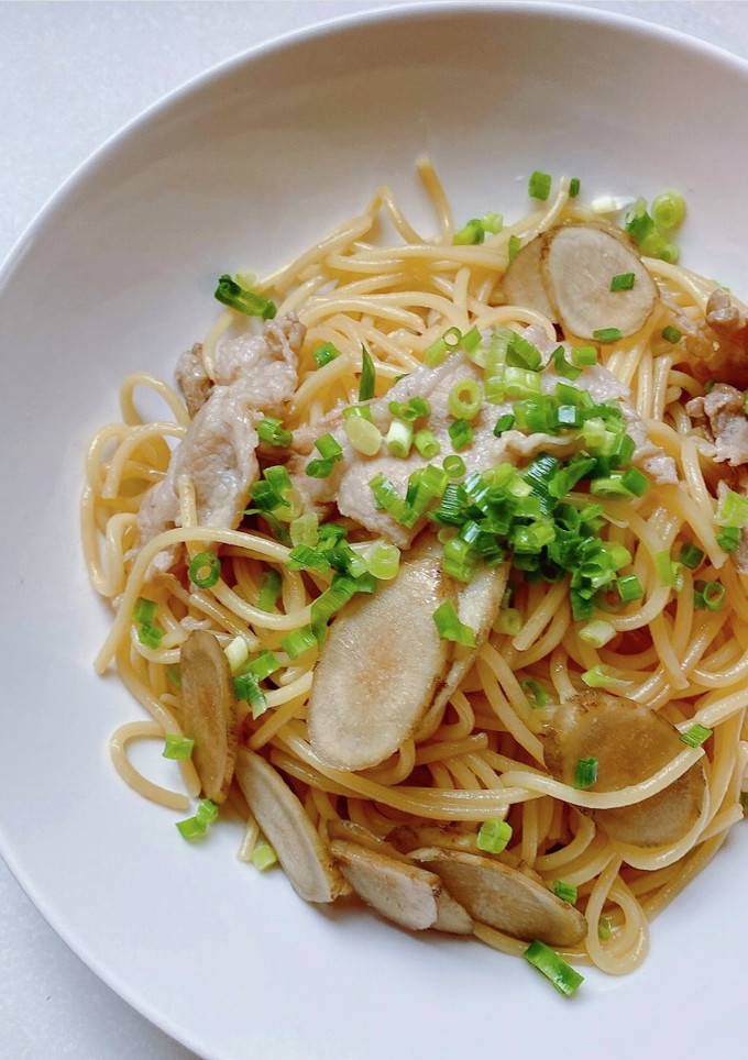 ごぼう消費に◎ごぼうと豚こまの和風パスタ-レシピのメイン写真