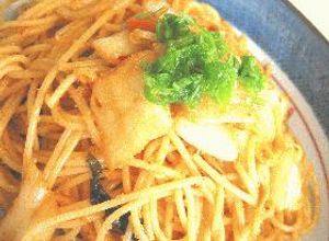 一人でこっそり刺激的ランチ【キムチ＆明太子のパスタ】-レシピのメイン写真