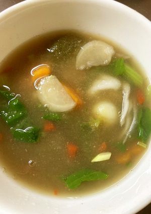 無添加昆布のだしの粉末で　お雑煮-レシピのメイン写真