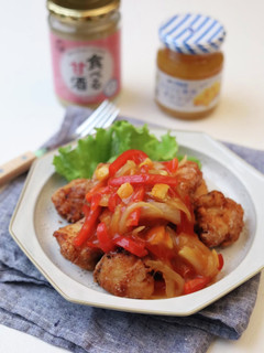 胸唐揚げのオレンジ甘酢あん 麹で柔らか♪-レシピのメイン写真