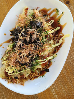 焼きそばで簡単広島風お好み焼き 卵なし-レシピのメイン写真