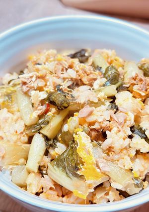 野沢菜の辛チャーハン-レシピのメイン写真